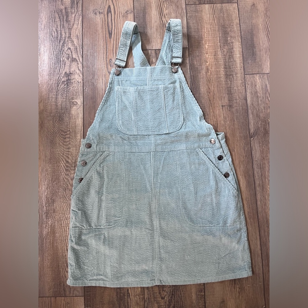 Wild Fable Overall Corduroy Mini-Dress (Teal)